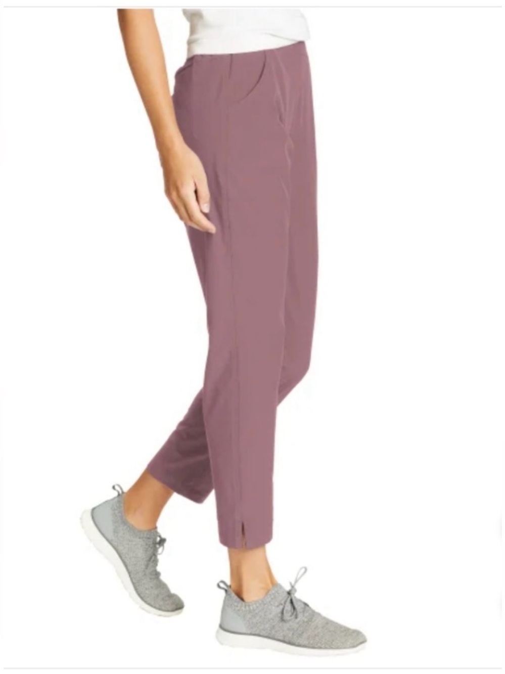 Eddie Bauer First Ascent Women Mauve Cropped Ankle Pants Hiking Outdoor Active - Picture 2 of 9